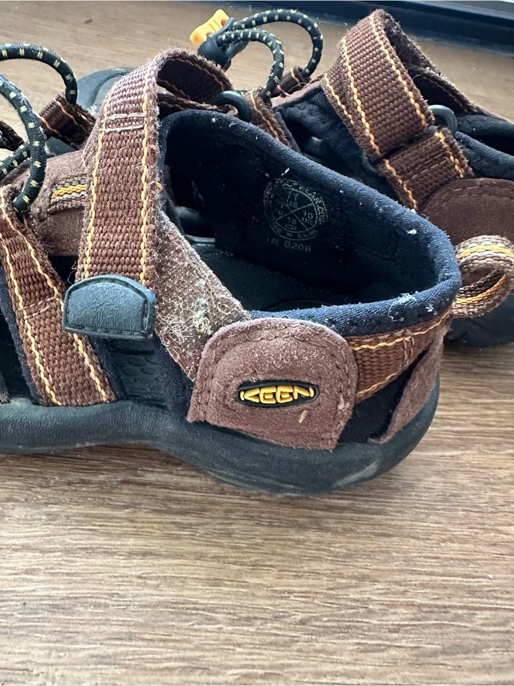 Keen Brown and Black Kids Closed-Toe Sandals